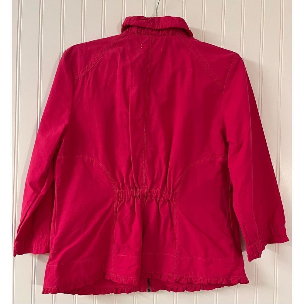Dress barn jacket deep pink zip front sz large - Picture 2 of 5